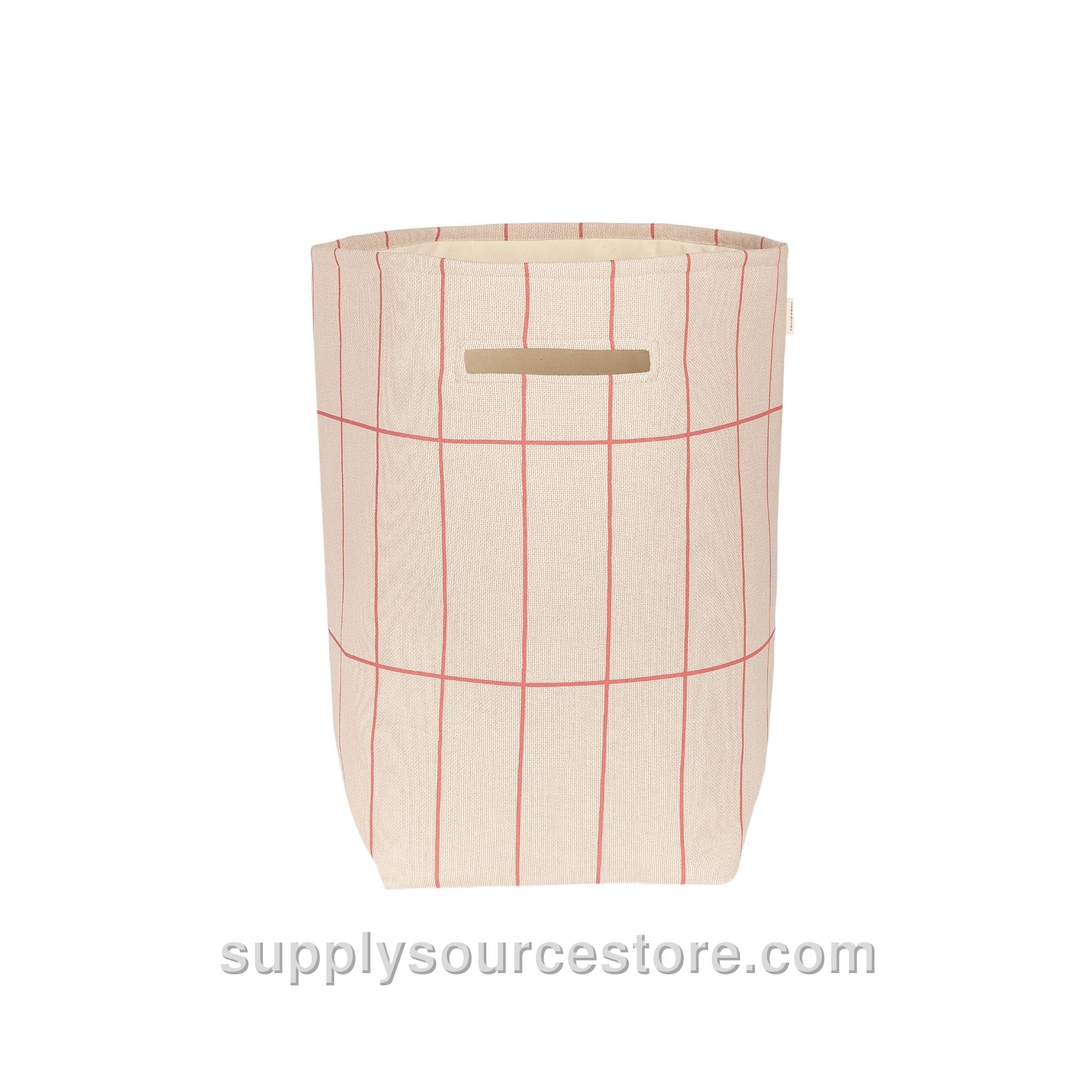 Large Vibes Storage Basket - Pink Red Grid