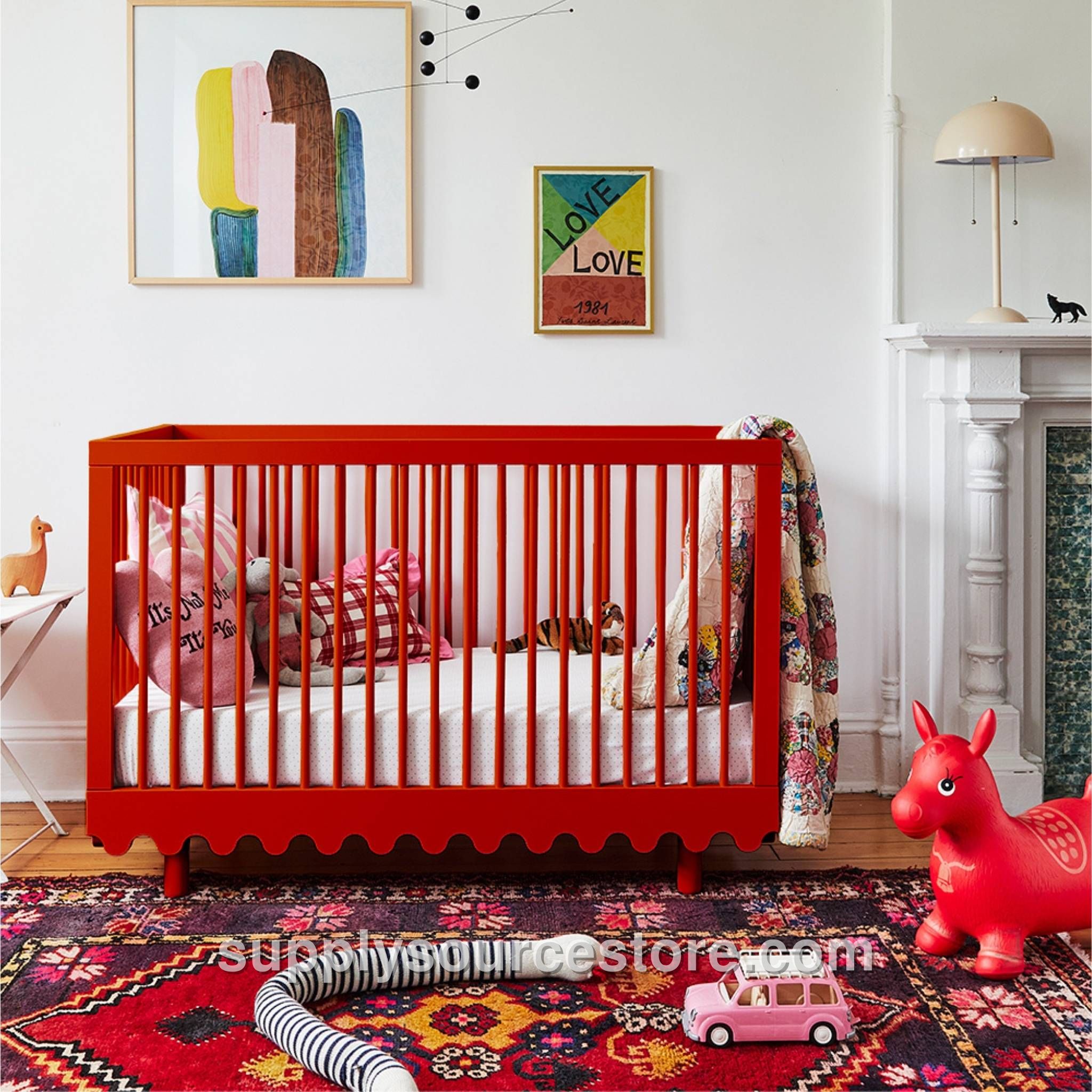 Moss Cot Bed - Tomato