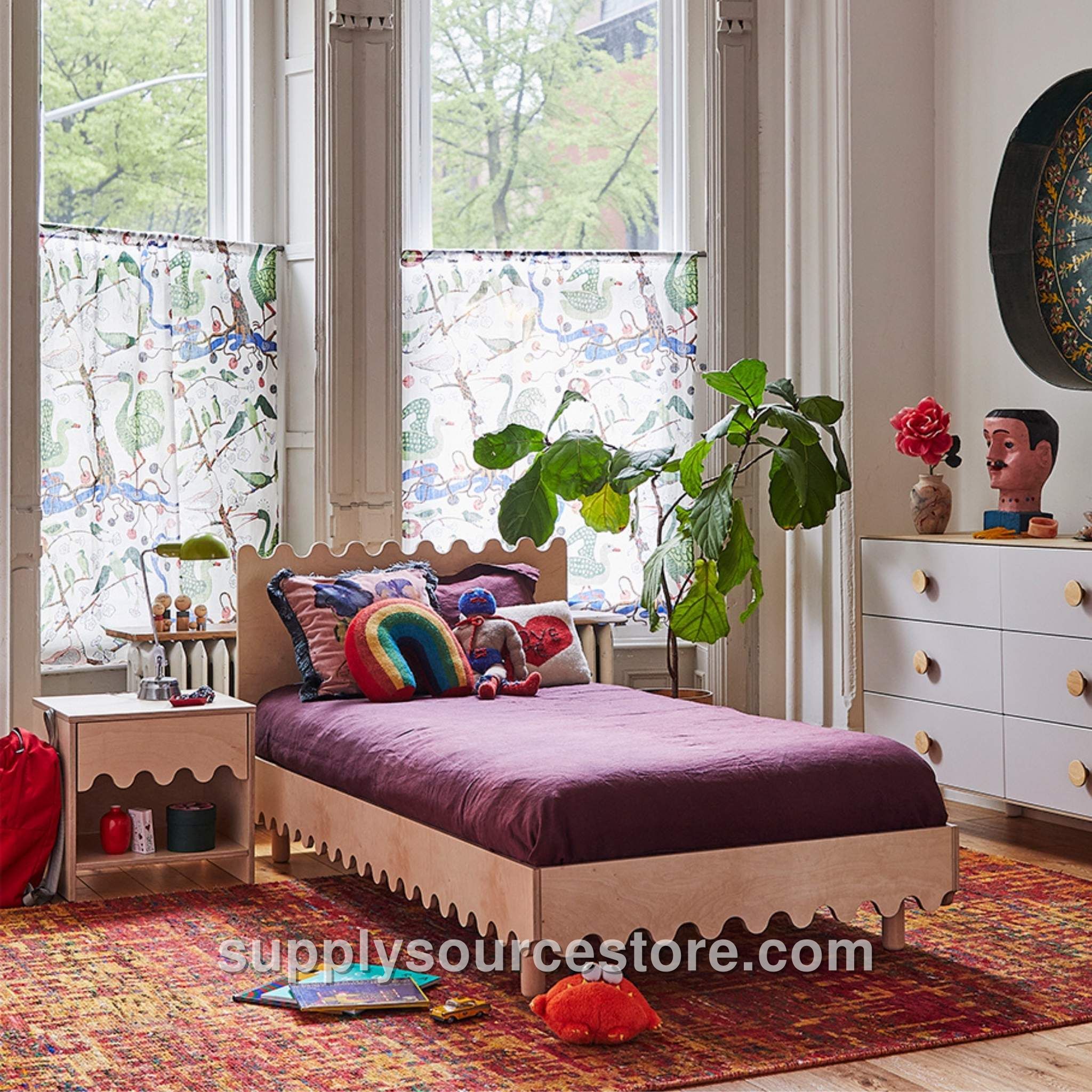 Moss Single Bed - Birch