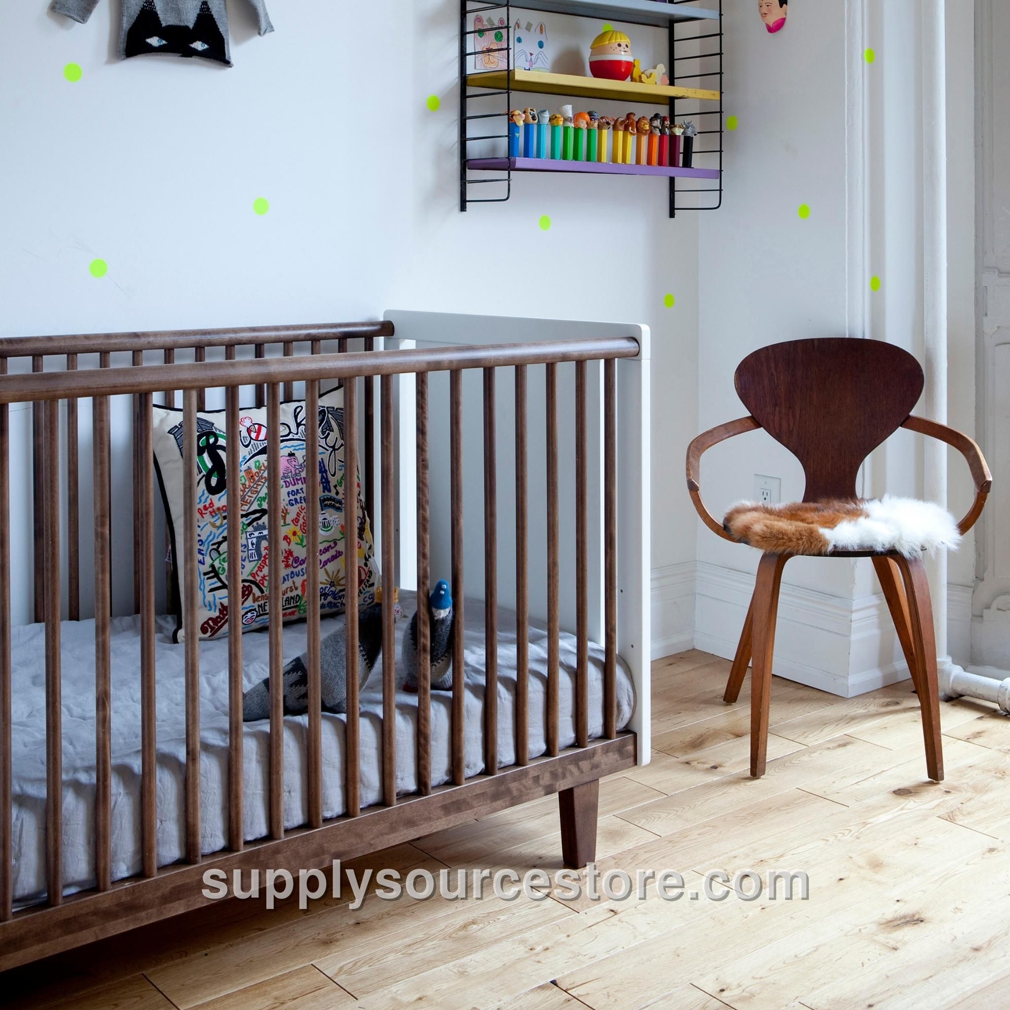 Rhea Cot Bed - White/Walnut