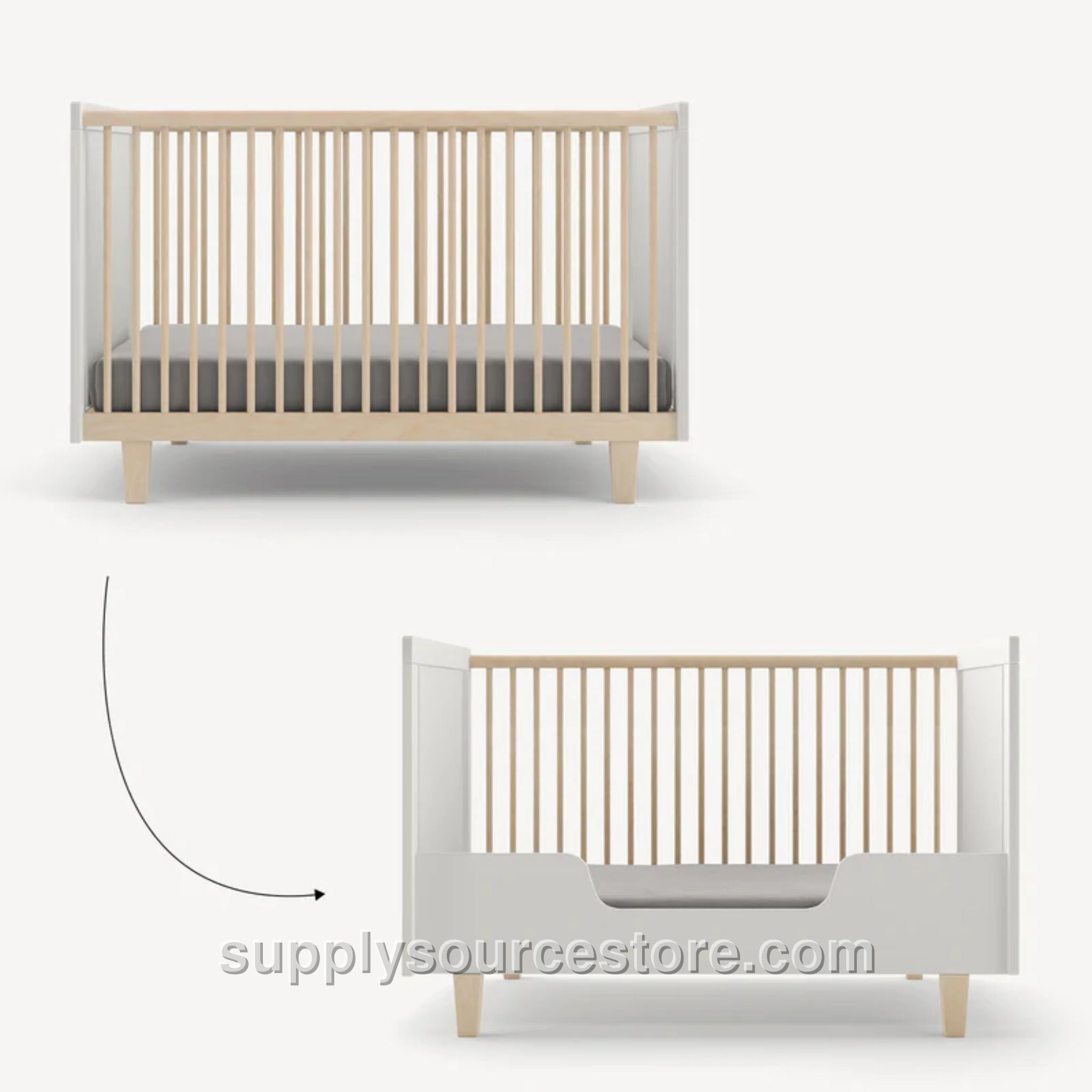 Rhea Cot Bed Conversion Kit - White
