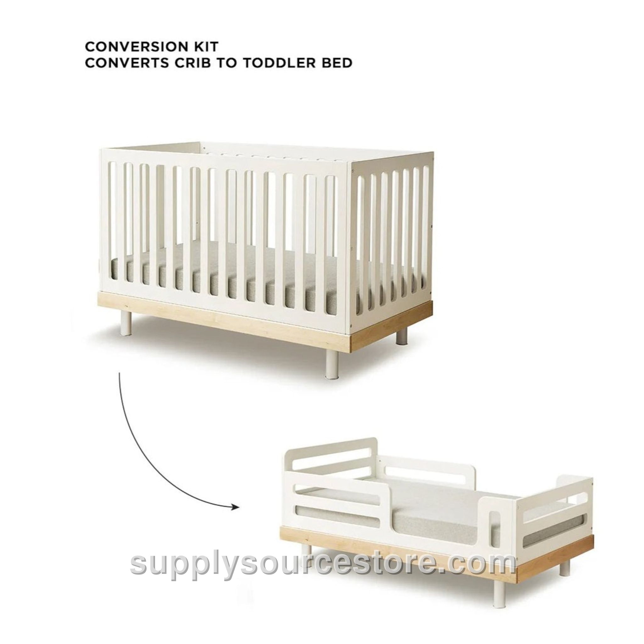 Oeuf Classic Cot Bed Conversion Kit - White