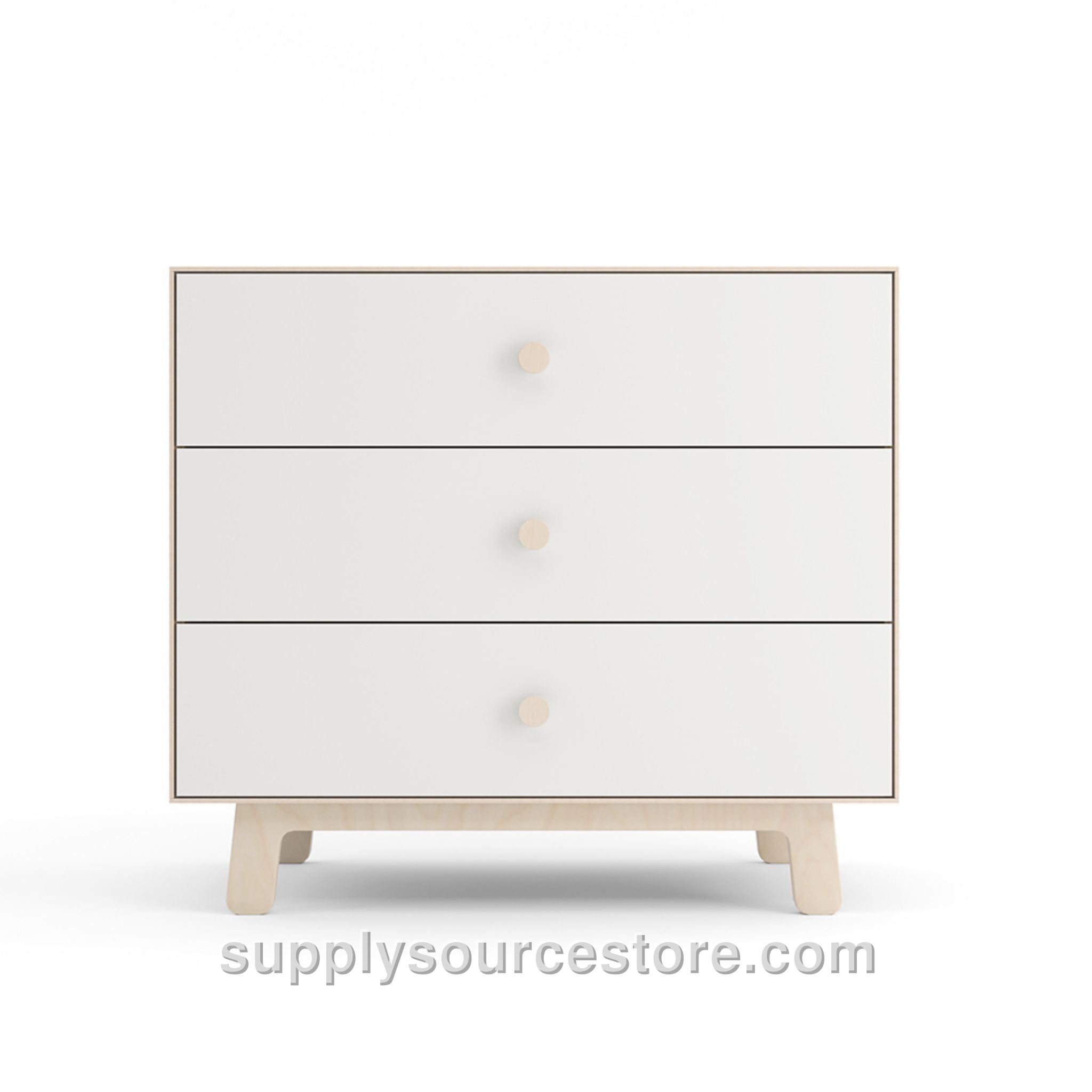 Merlin 3 Drawer Dresser Sparrow - White/Birch