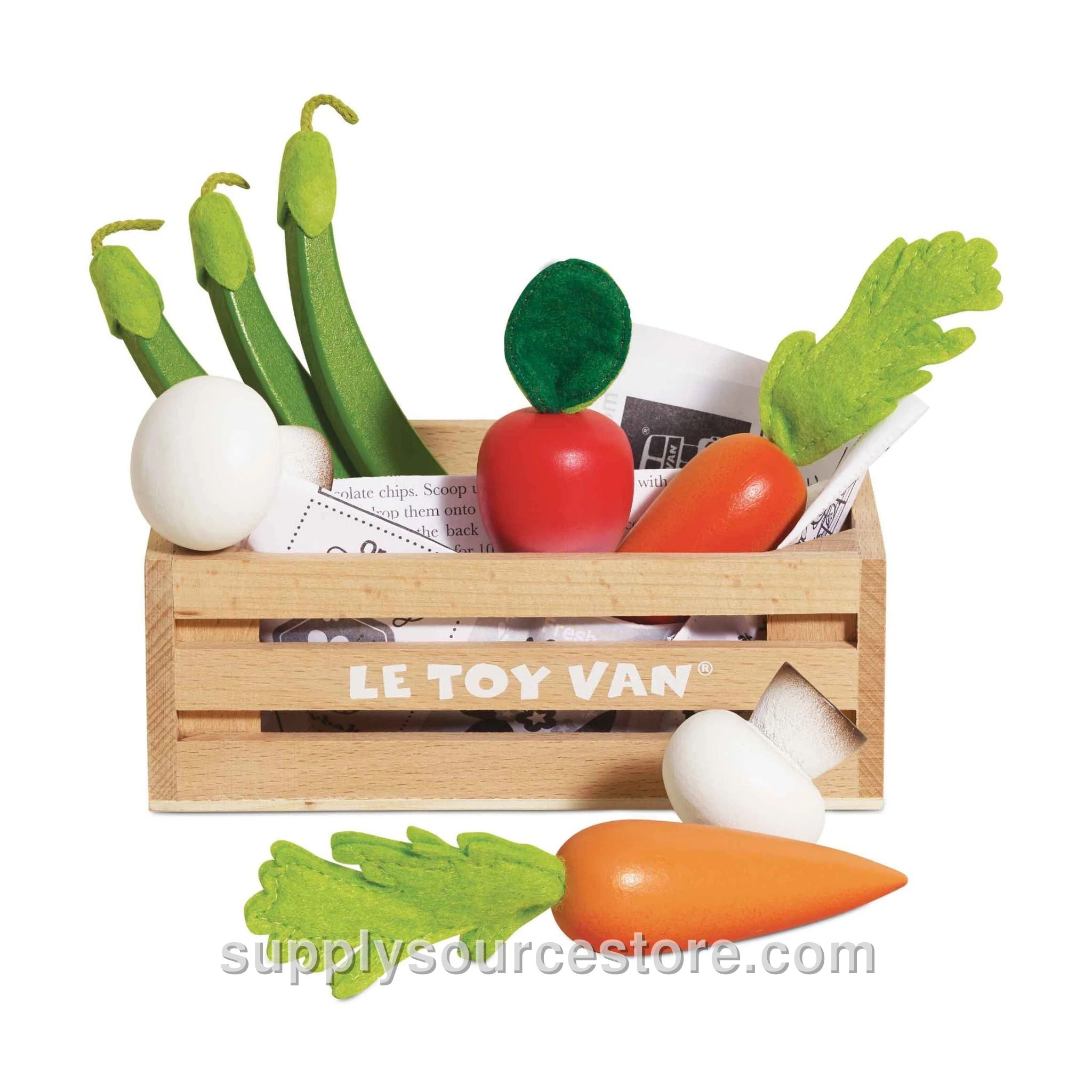 Wooden Harvest Vegetables Food Crate