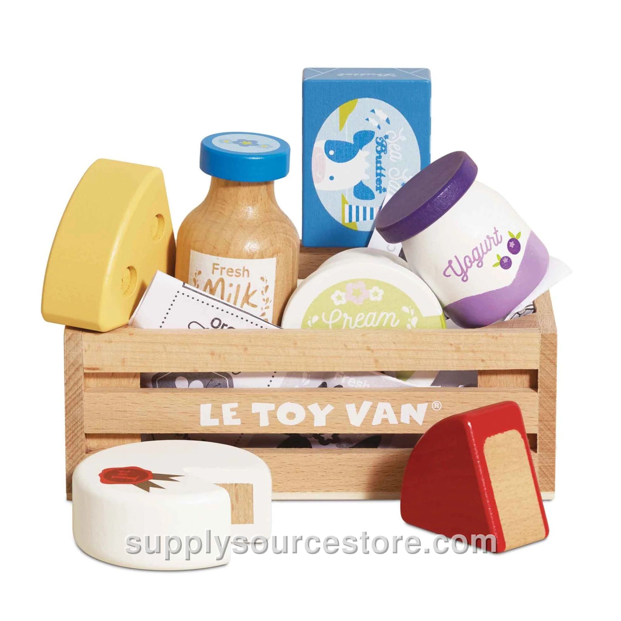 Cheese & Dairy Wooden Market Crate