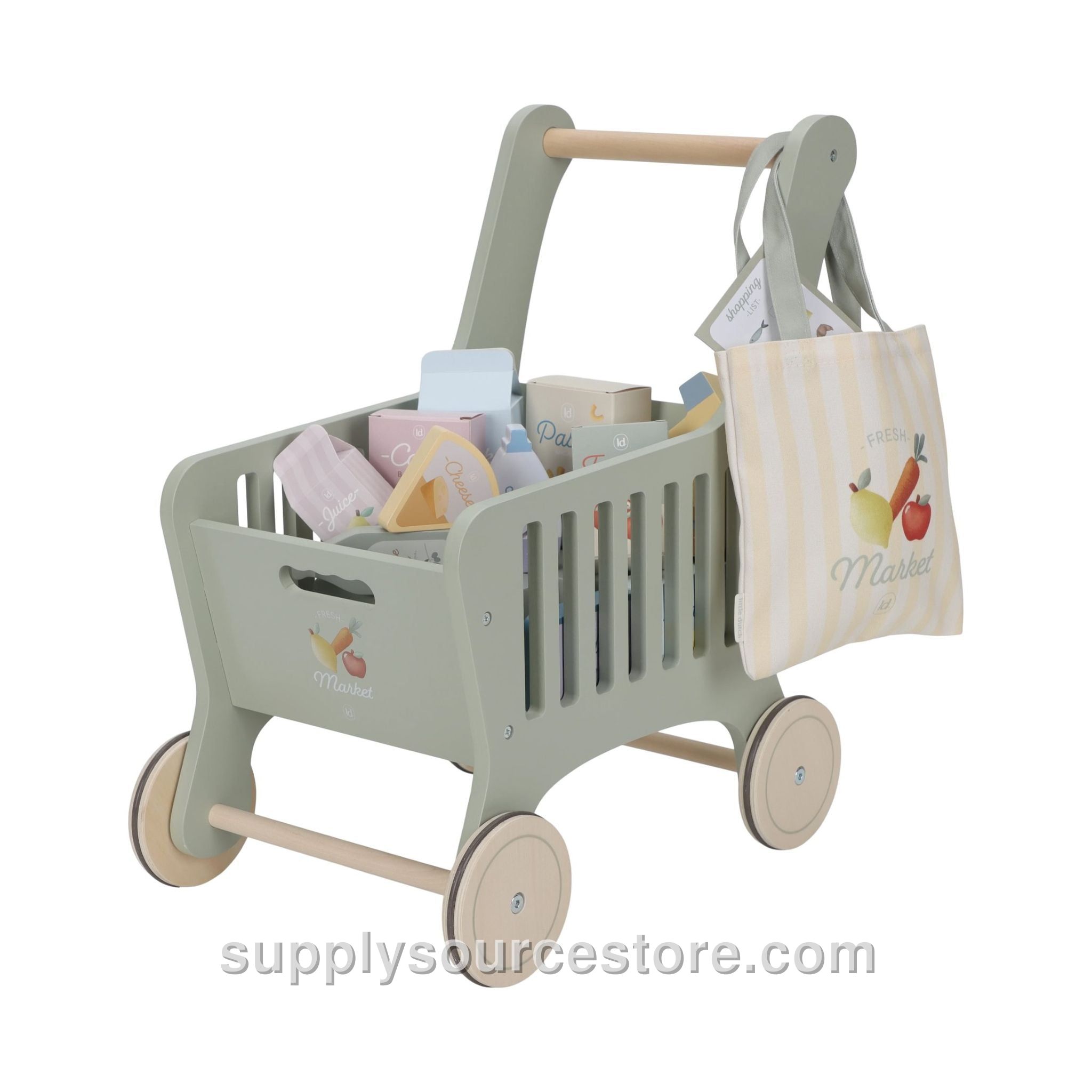 Wooden Shopping Trolley