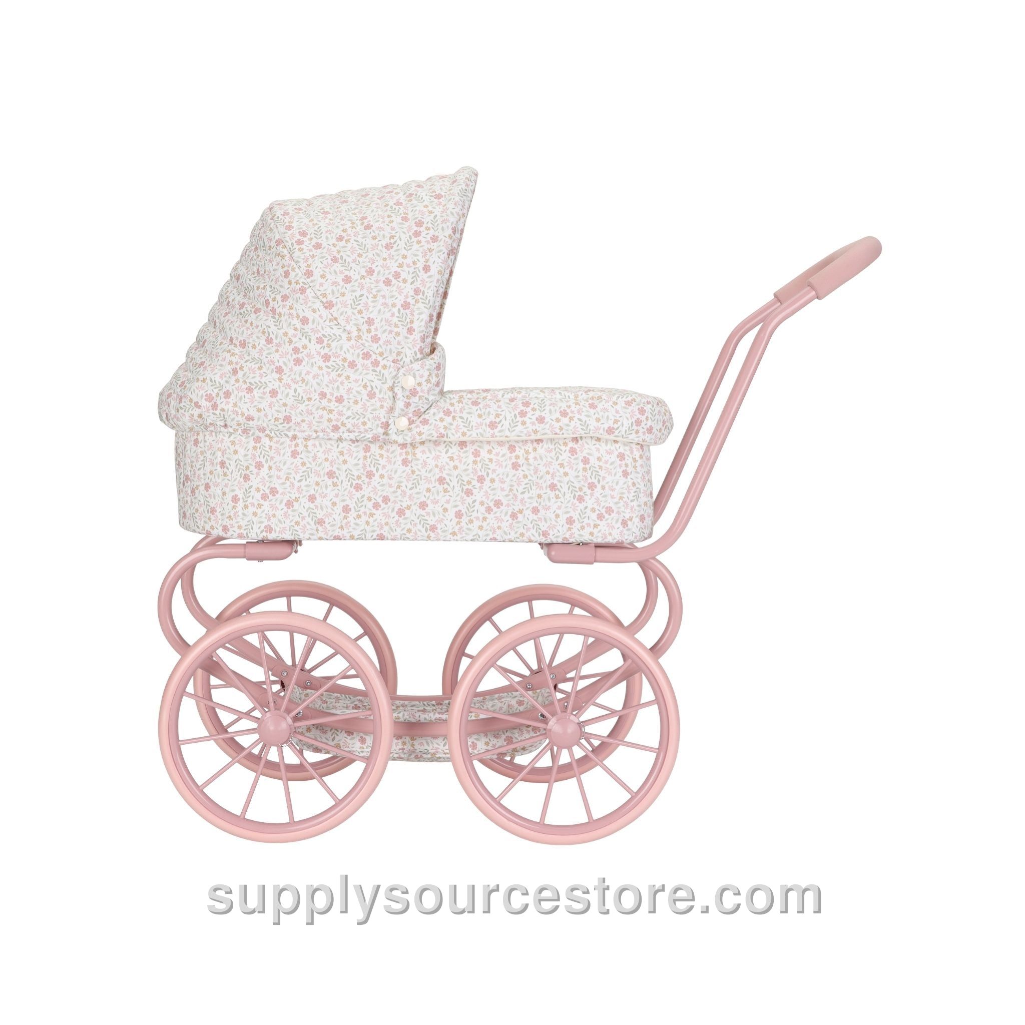 Metal Doll Pram - White