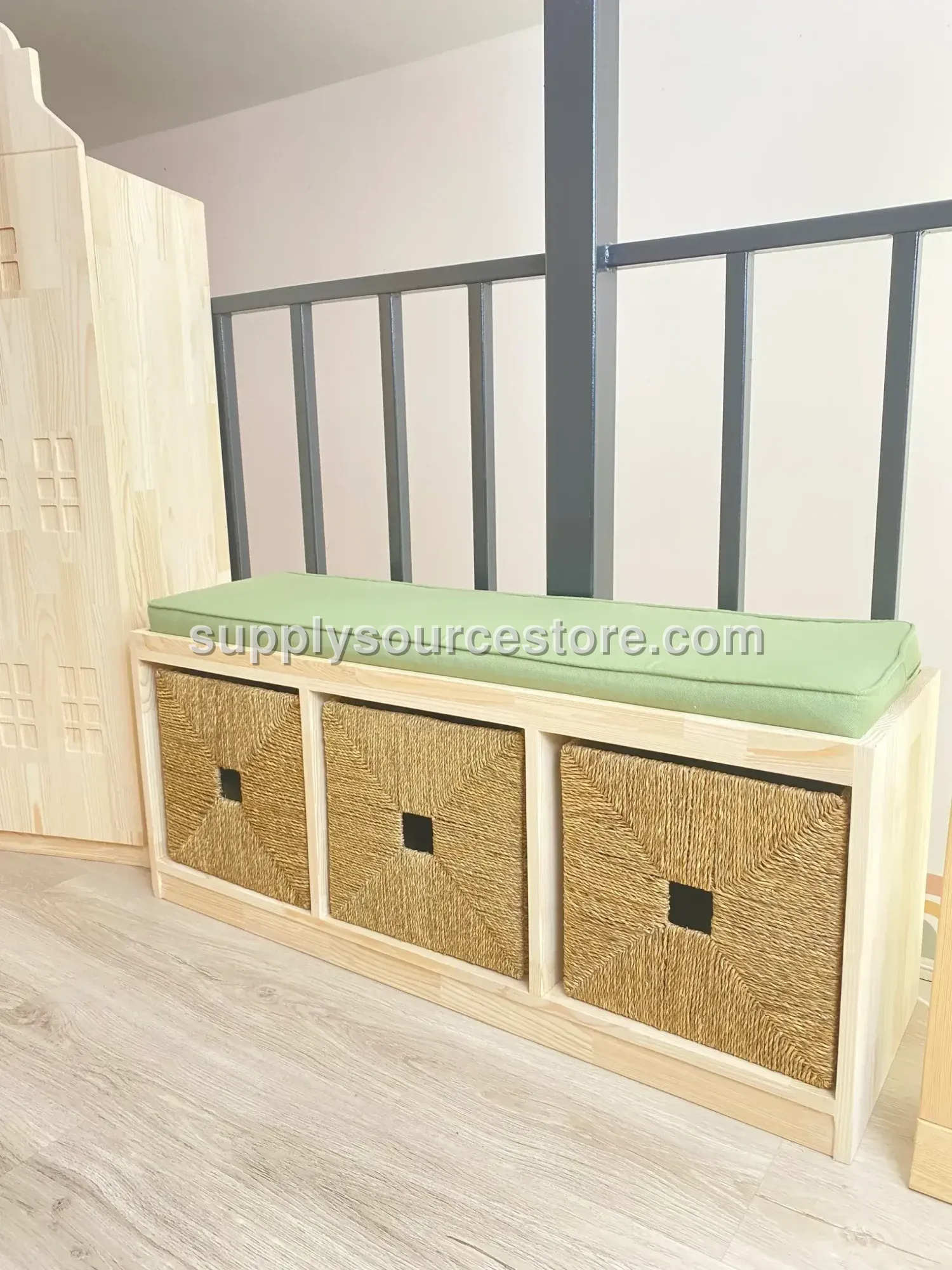 Seating With Cushion Toy Box | With Drawers & With Basket Multi-Purpose Children's Cabinet – Sedir