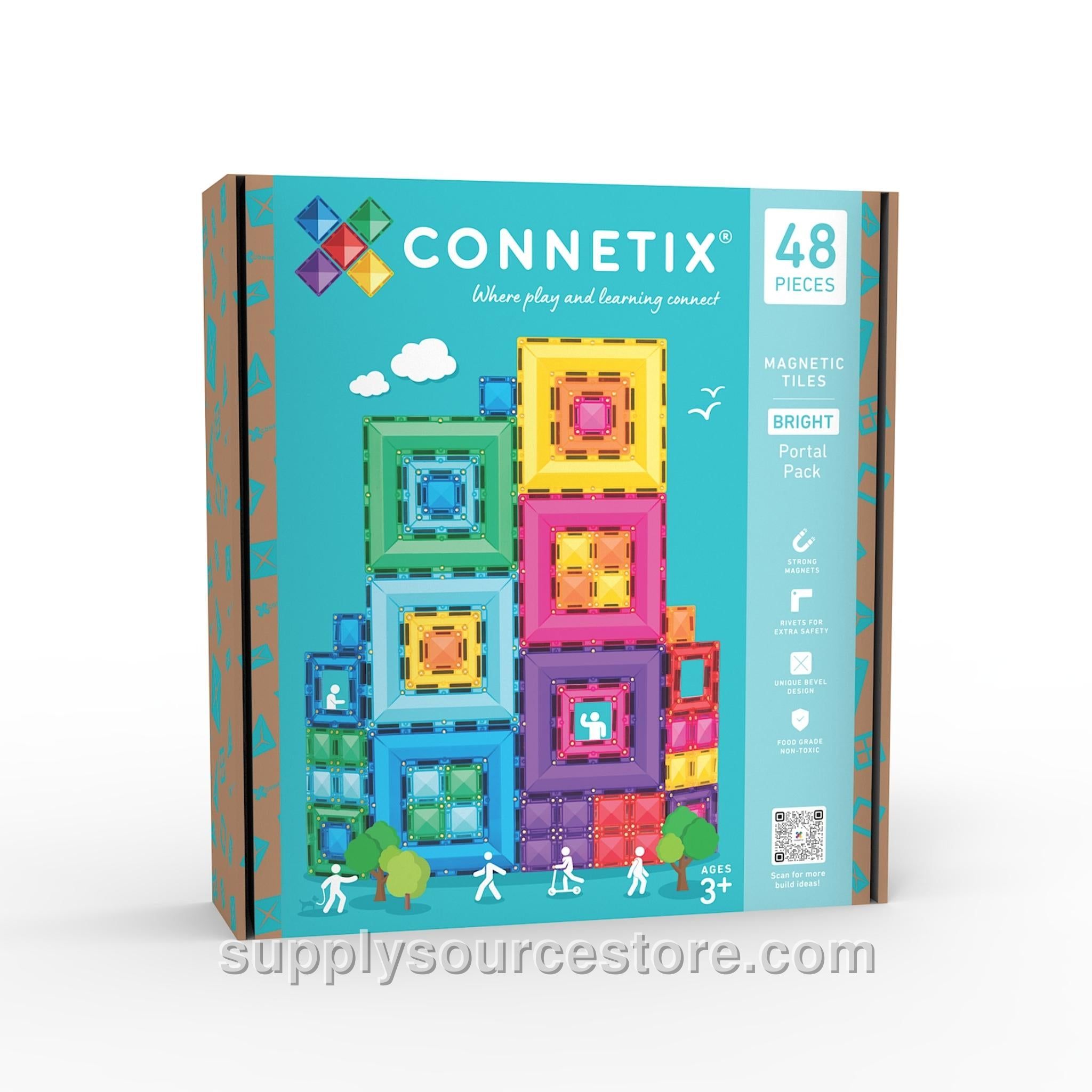 Magnetic Tiles 48 Piece Bright Portal Pack