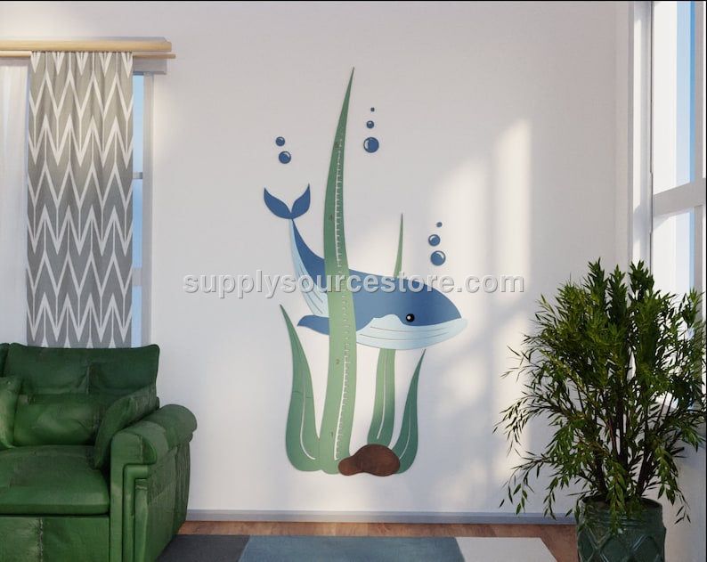 Whale - Wooden Height Chart | Growth Chart