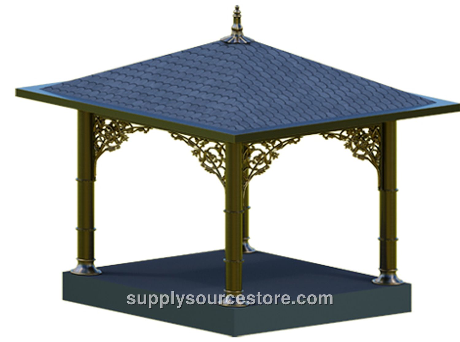 Metal Square Gazebo Pavilion (NEW PRODUCT) 250x250x285(LWH)