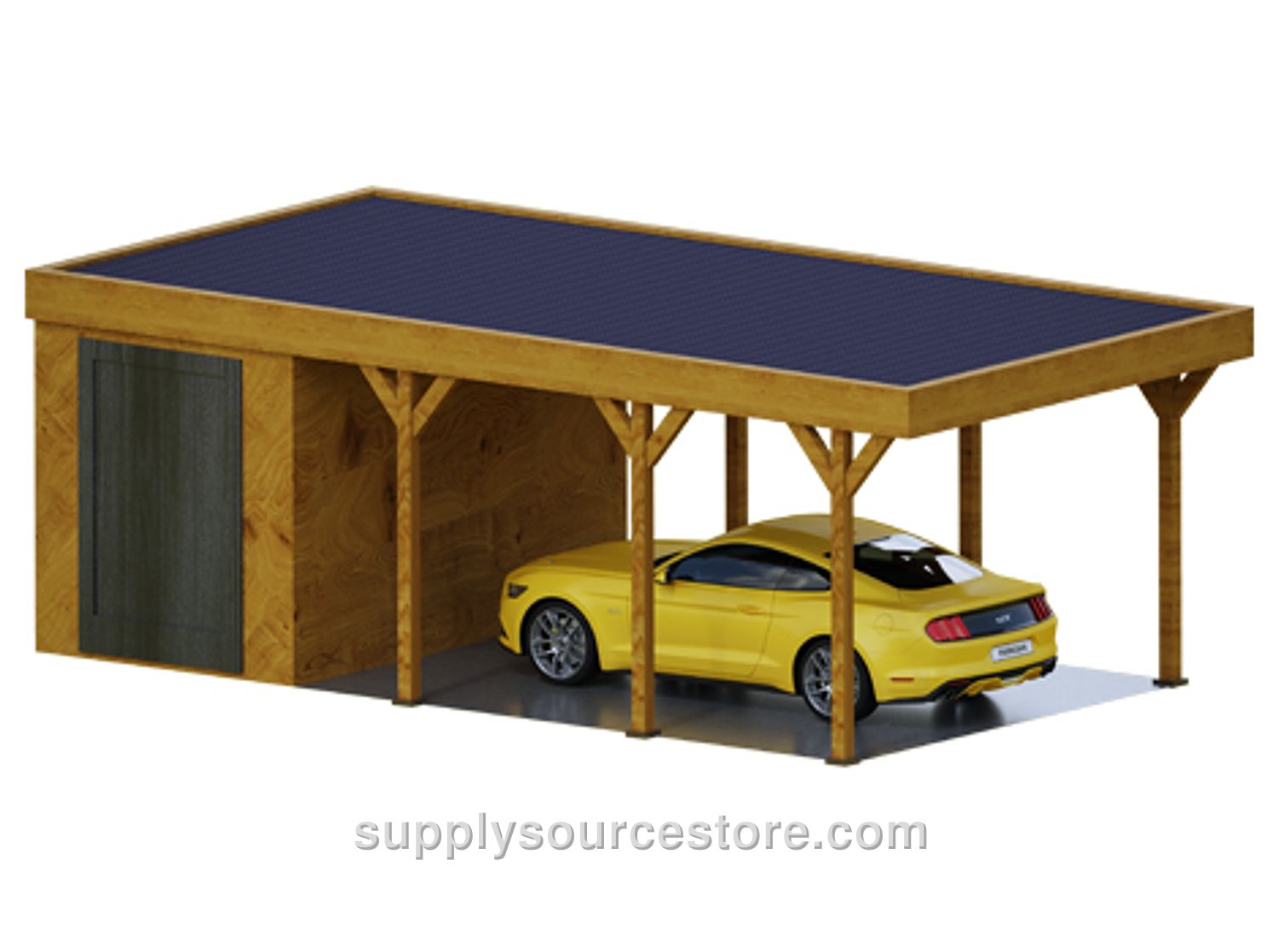 Wooden Car Garage and Workshop