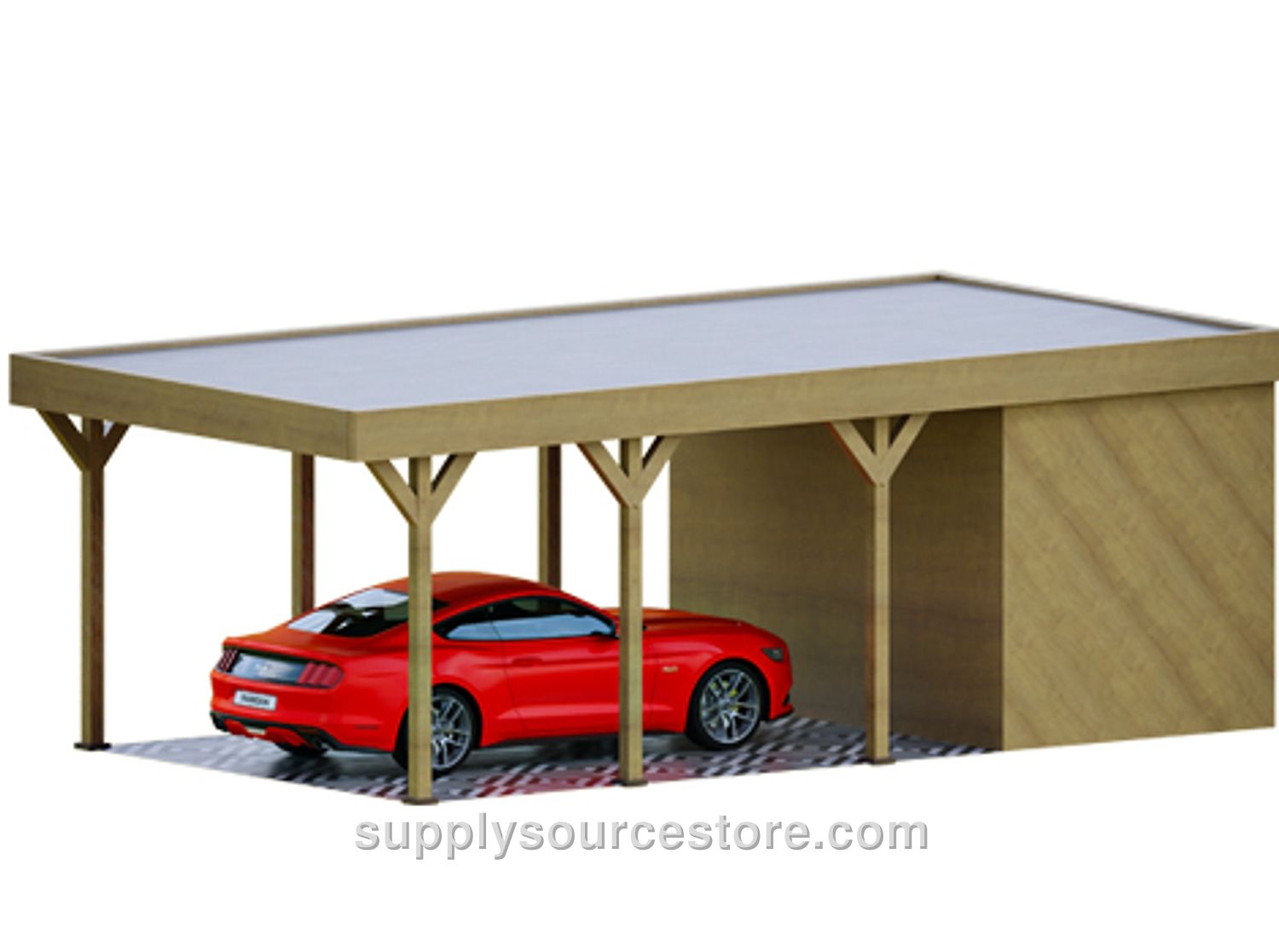 Wooden Car Garage and Depot