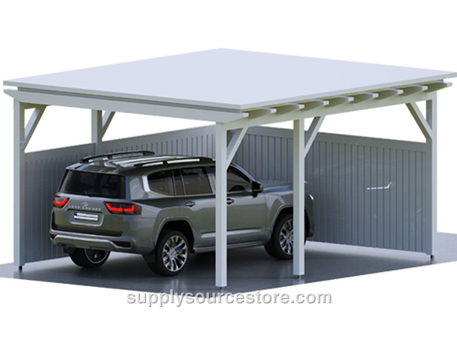 Wooden Car Parking Shelter