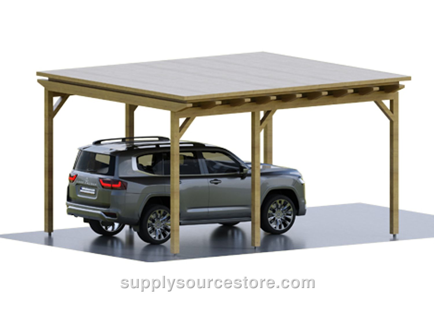 Wooden Car Parking Shelter