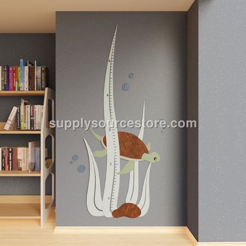 Sea Turtle - Wooden Height Chart | Growth Chart