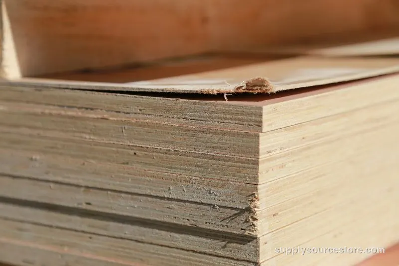 Stack of plywood sheets